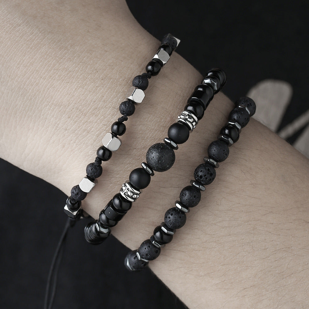 Volcanic Stone Bracelet Set (3 Piece)