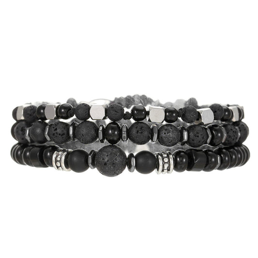 Volcanic Stone Bracelet Set (3 Piece)