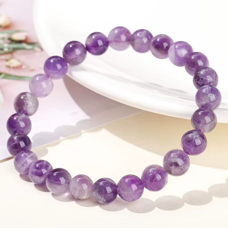 Elevate Your Style with the Amethyst Stone Purple Crystal Quartz Energy Reiki Healing Bangle