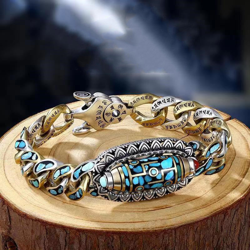 Men's Rotating Nine Eye Pearl Bracelet