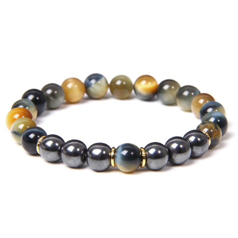 Tiger Eye & Alloy Bracelet