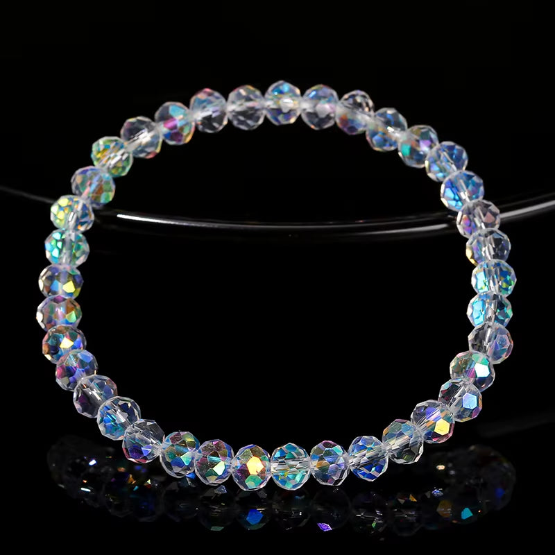 Elevate Your Style with the JD Simple Colorful Crystal Glass Beaded Bracelet - A Shiny, Stretchable Accessory for Every Occasion