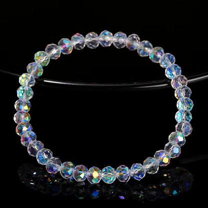 Elevate Your Style with the JD Simple Colorful Crystal Glass Beaded Bracelet - A Shiny, Stretchable Accessory for Every Occasion