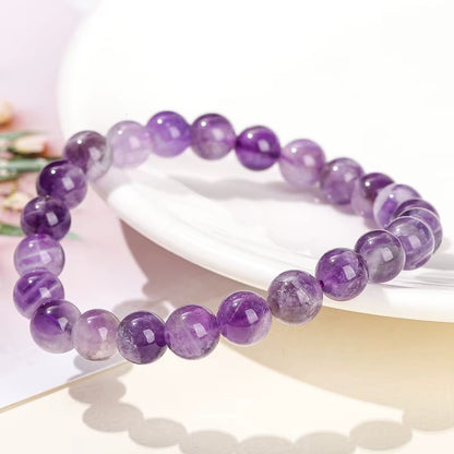 Elevate Your Style with the Amethyst Stone Purple Crystal Quartz Energy Reiki Healing Bangle