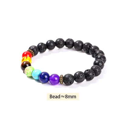 Elevate Your Style with the JD Natural Stone Eight Planets Bead Bracelet - Unisex Chakra Bangle for Yoga and Balance