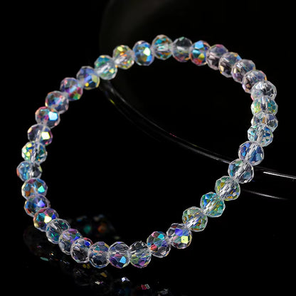 Elevate Your Style with the JD Simple Colorful Crystal Glass Beaded Bracelet - A Shiny, Stretchable Accessory for Every Occasion