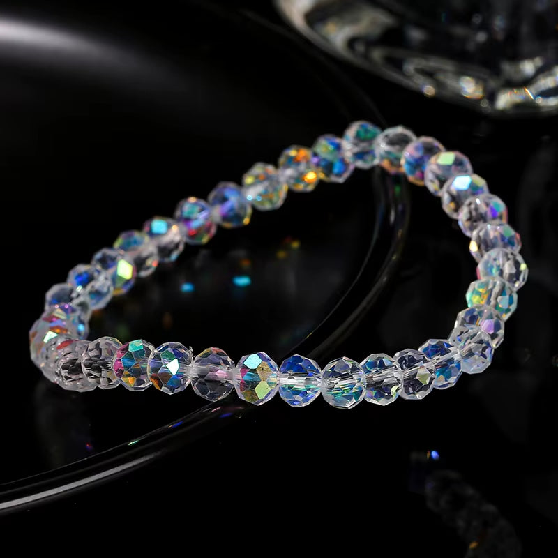 Elevate Your Style with the JD Simple Colorful Crystal Glass Beaded Bracelet - A Shiny, Stretchable Accessory for Every Occasion