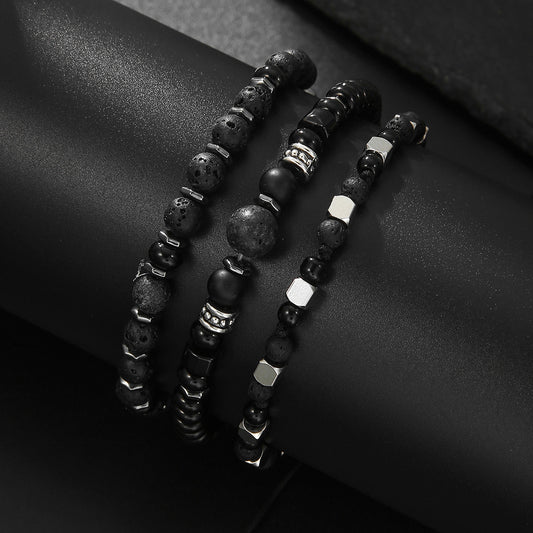 Volcanic Stone Bracelet Set (3 Piece)