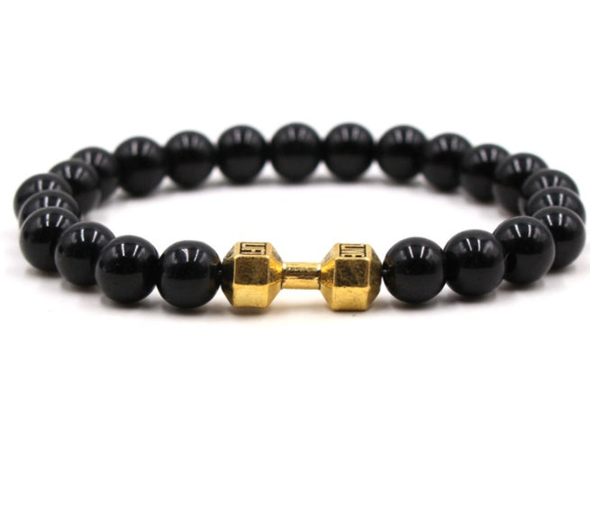 Black Volcanic Stone Bracelet - 8mm Matte Beads