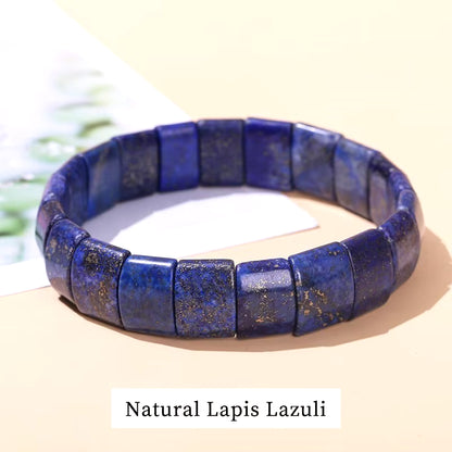 Elevate Your Style with the JD Natural Stone Yellow Tiger Eye Bead Square Bangles - Handmade Reiki Healing Bracelet for Men and Women - Perfect Yoga Wrist Jewelry and Couples Gift