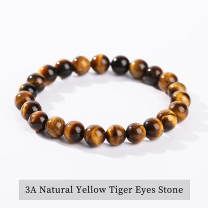 Elevate Your Style with JD Natural Blue Tiger Eye Beaded Bracelets - Unisex Reiki Healing & Meditation Charm Bangles