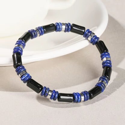 Elevate Your Style with JD Natural Yellow Tiger Eye Stone Tube Bracelets - Unisex Classic Elastic Bangles for Yoga Energy Gifts