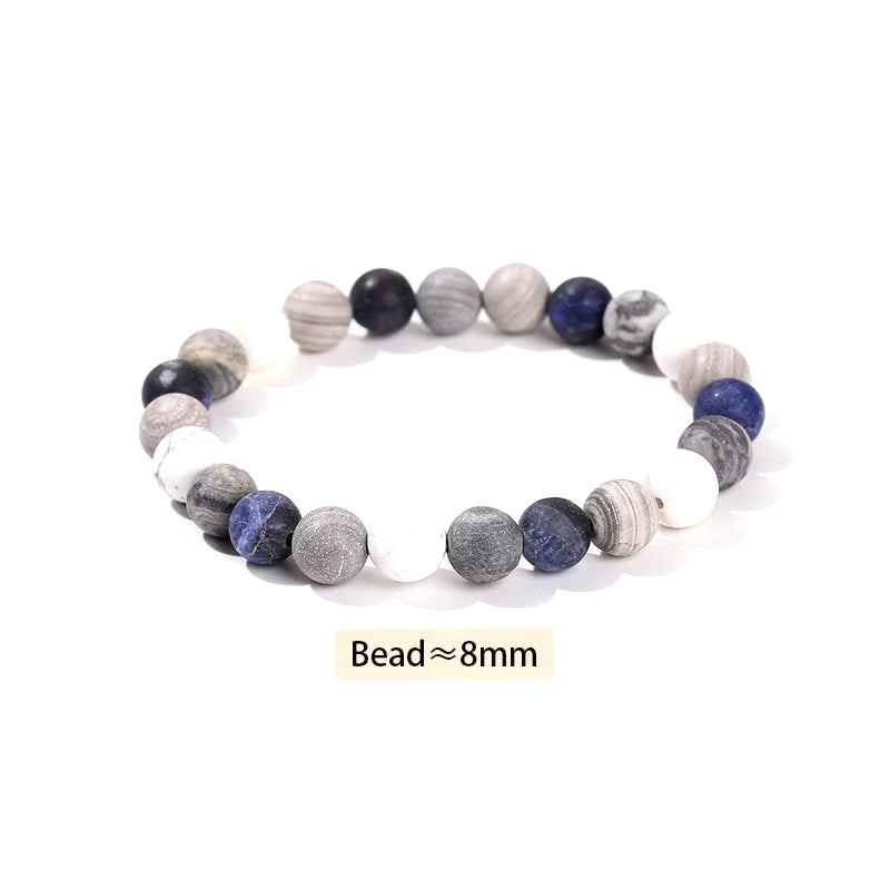 Elevate Your Style with the JD Natural Stone Eight Planets Bead Bracelet - Unisex Chakra Bangle for Yoga and Balance