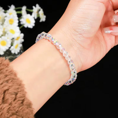Elevate Your Style with the JD Simple Colorful Crystal Glass Beaded Bracelet - A Shiny, Stretchable Accessory for Every Occasion