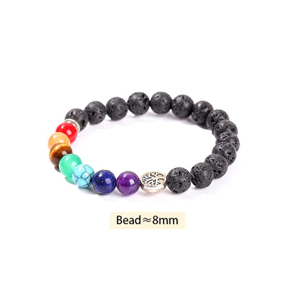 Elevate Your Style with the JD Natural Stone Eight Planets Bead Bracelet - Unisex Chakra Bangle for Yoga and Balance