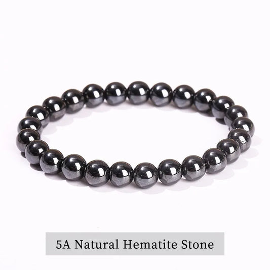 Experience Triple Protection and Wellness with the JD Natural Black Obsidian, Hematite & Tiger Eye Bead Bracelet for Unisex Fashion