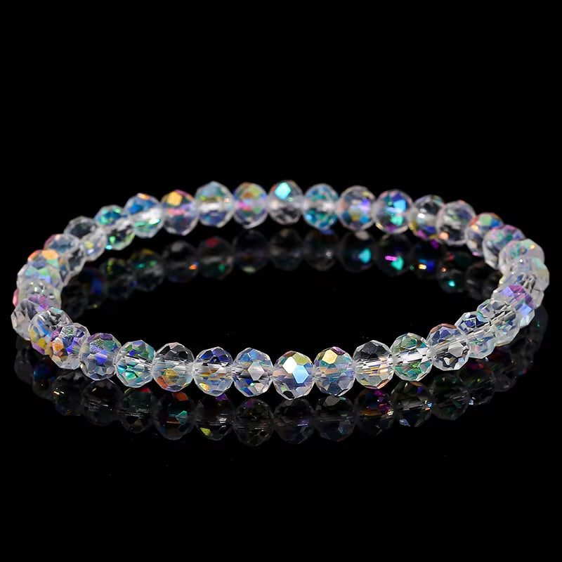 Elevate Your Style with the JD Simple Colorful Crystal Glass Beaded Bracelet - A Shiny, Stretchable Accessory for Every Occasion