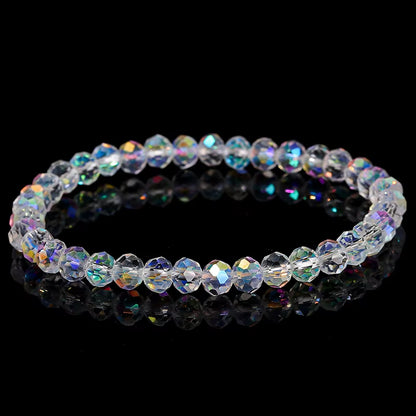 Elevate Your Style with the JD Simple Colorful Crystal Glass Beaded Bracelet - A Shiny, Stretchable Accessory for Every Occasion