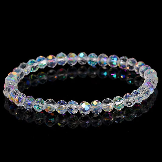 Elevate Your Style with the JD Simple Colorful Crystal Glass Beaded Bracelet - A Shiny, Stretchable Accessory for Every Occasion